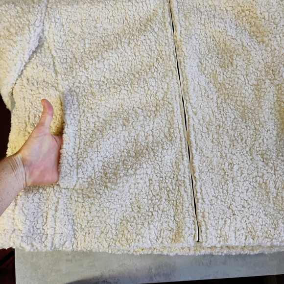 Pendleton Jacket Womens Large Ivory Sherpa Plaid Full Zip Outdoors Wool Gorp - Picture 6 of 12